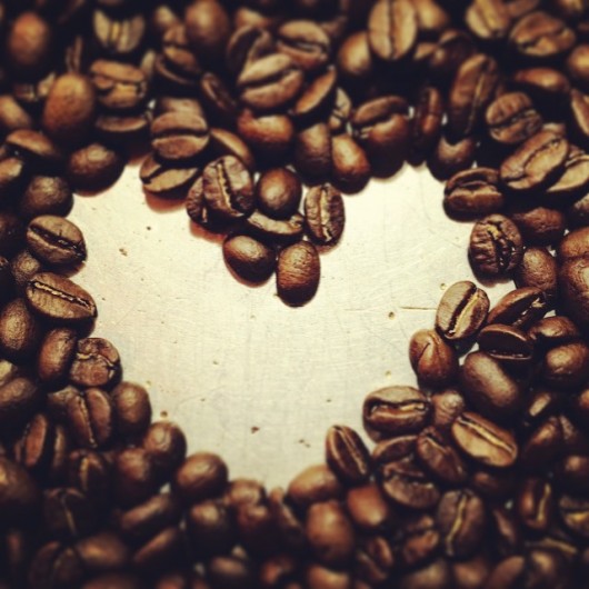 コーヒー豆のハート